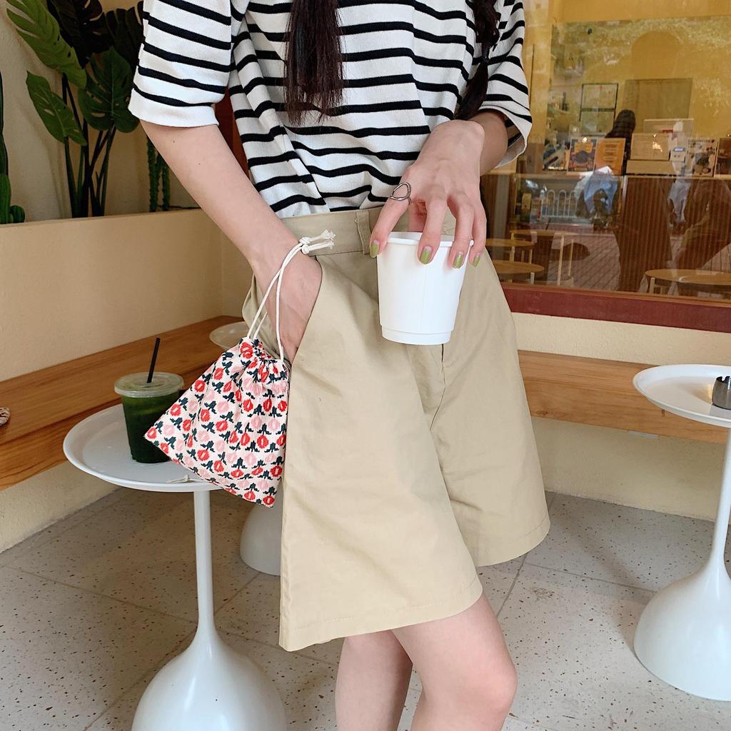 Small Cute Cartoon Drawstring Makeup & Travel Cloth Bag