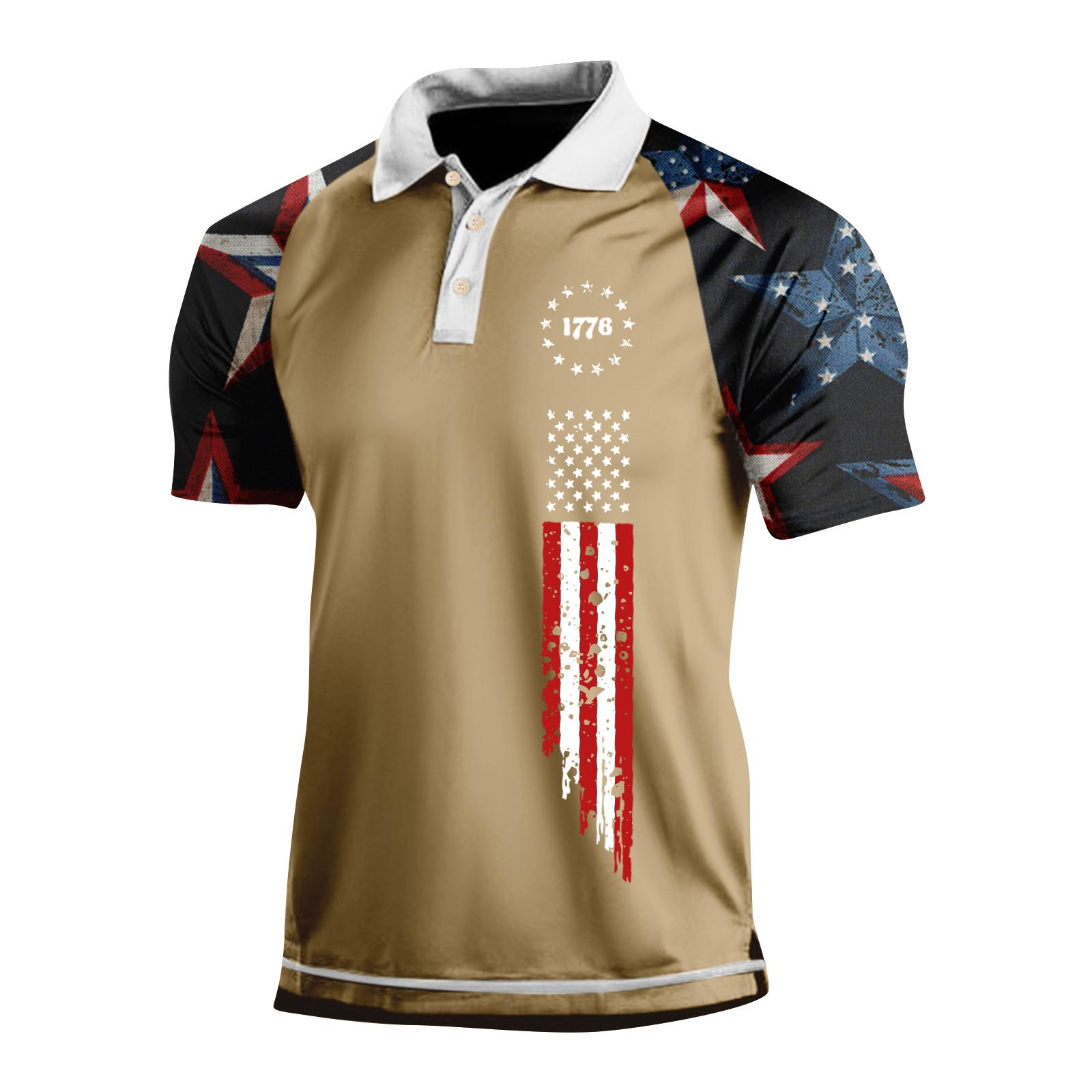 

Мужская летняя дышащая рубашка с короткими рукавами и культурой отдыха XL хаки