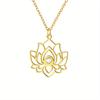 Lotus Pendant Necklace, Feminine Style, Simple Design Versatile Neck Accessory, Elegant Jewelry, Preferred for Daily Wear.