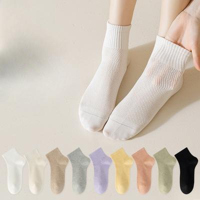 Damen Sommer Dünne Baumwolle Mesh Atmungsaktiv Schweißabsorbierend Deodorierend Socken