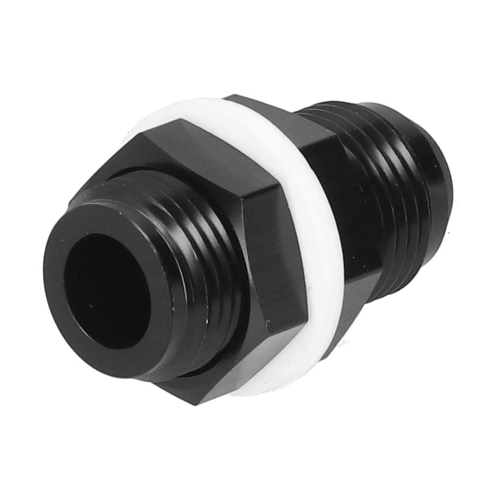 10AN To 10AN Straight Fuel Cell Bulkhead Fitting Male Thread 6061‑T6 Aluminum with 2 Washers