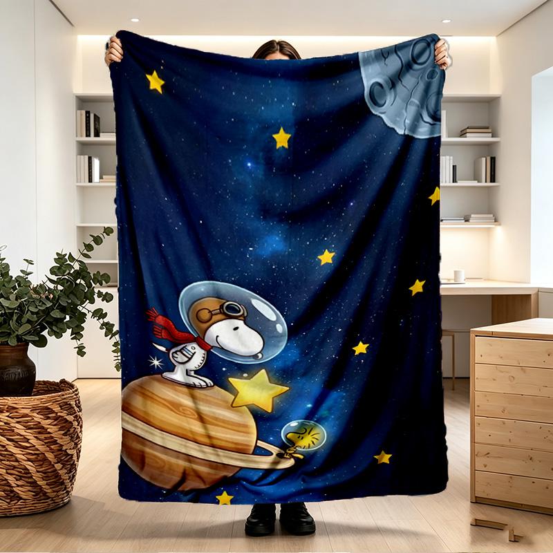 Snoopy Print Blanket - Soft & Comfortable, for Bedroom, Travel, Sofa, Home Decoration - Birthday Christmas Gift for Friend