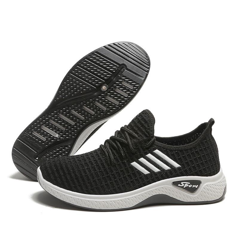 New women's shoes spring and autumn versatile breathable flying weaving women's comfortable casual shoes women's sports shoes running casual
