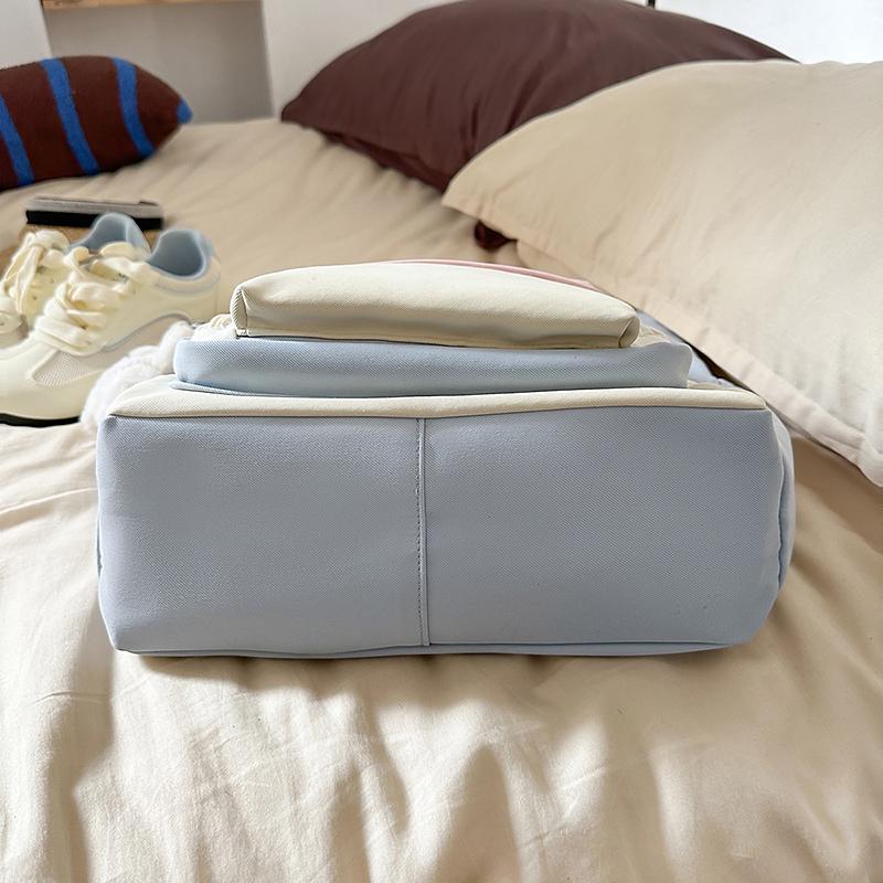 Torba crossbody w kontrastowym kolorze Damska torba na ramię o dużej pojemności Torba na książki dla studentów