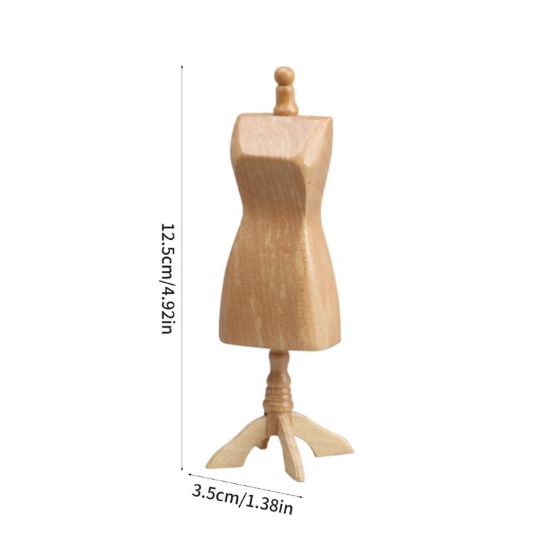 DIY Miniature Wooden Mannequin Sewing Studio Craft For Dollhouses Enthusiasts And Model Builders