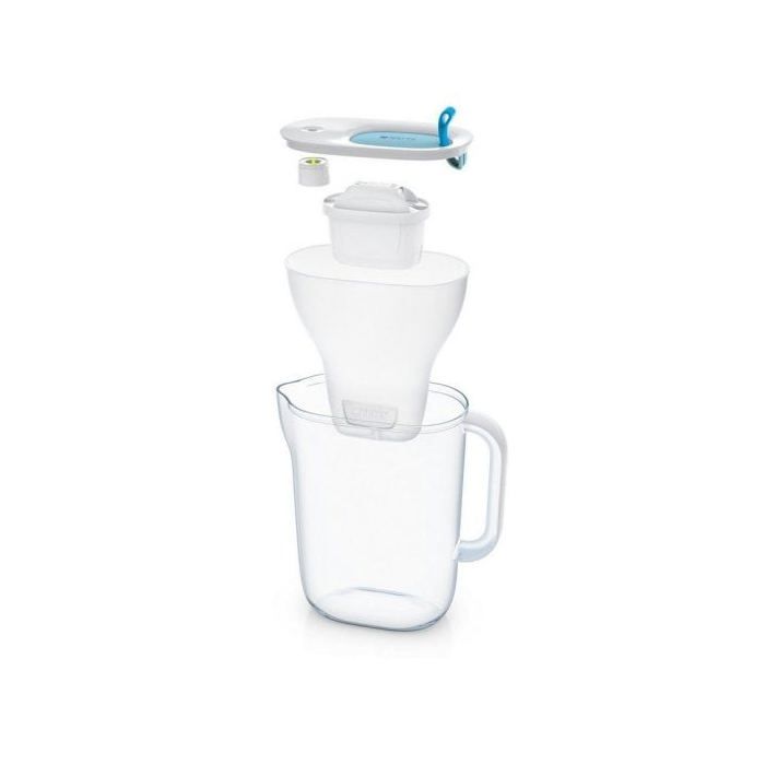 BRITA Carafe Filtrante Style Cool 2.4L Bleu Incl. 3 Cartouches MAXTRA PRO Pure Performance - Design Durable & LED Intelligente