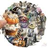 50Pcs/Set Retro Magic Art. Halloween PET Stickers Waterproof DIY Fashion Doodle Decals Stickers