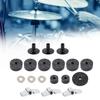 2 Sets Grey+Black+Silver Cymbal Replacement Accessories Cymbal Stand Sleeve  For Drum Set