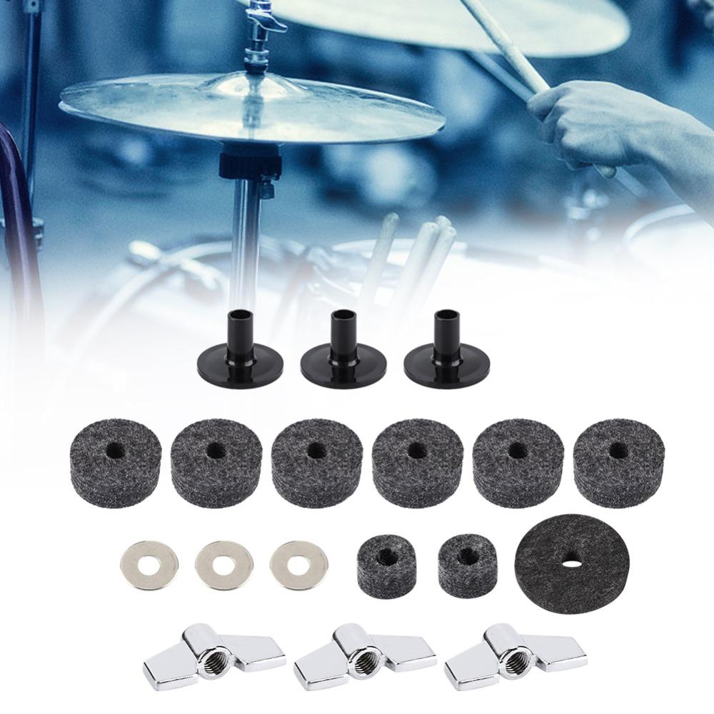 2 Sets Grey+Black+Silver Cymbal Replacement Accessories Cymbal Stand Sleeve For Drum Set