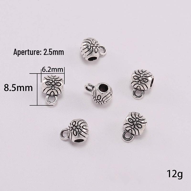 Retro Alloy Bracelet Buckle: Large Hole Three-Way Bead for DIY Necklace Pendant Jewelry