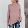 Women's Casualsolid Color Casual Thick Line Long Sleeve Turtleneck Sweater