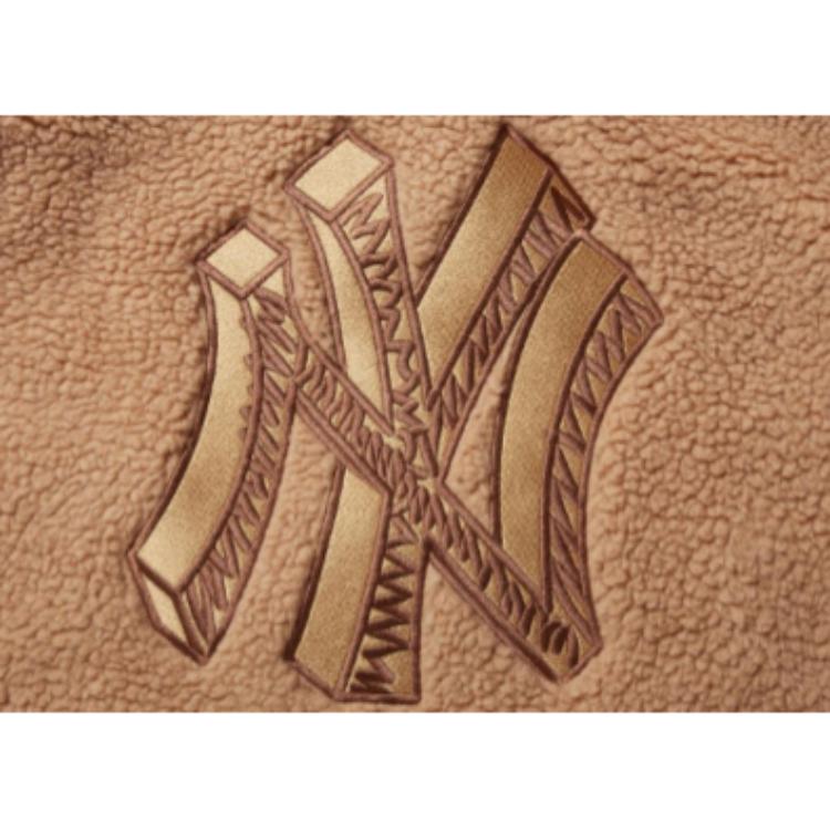 New Era MLB New York Yankees Embroidered Print Sherpa Jacket Unisex Jacket Brown 13350830