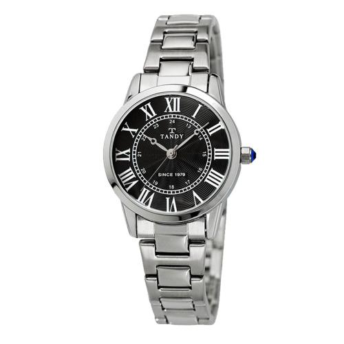 [TANDY] TANDY Classic Couple Metal Women s Wristwatch Black T-3714 FREE