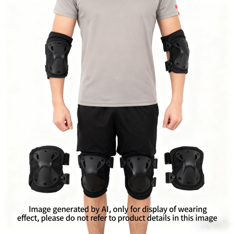 Outdoor Tactical Protective Gear 4pcs Knee Pads Elbow Pads For Cycling Mountaineering Hiking Outdoor Sports Protection