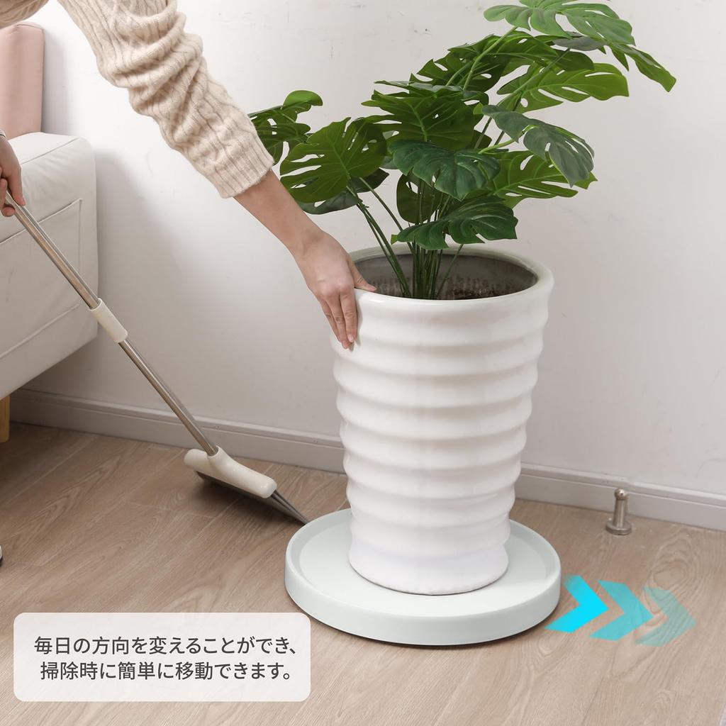 ETRAVEL Flower Pot Stand with Casters can be Flower Planter Pot Gardening Pot Holder Easy to For Air Round Diameter Casters, hidden, Stand, Stand,