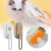 3in1 Steam Brush Cat Electric Steam Cats Brush Grooming Silicone Depilation Cats Bath Brush Grooming Cat Accessories