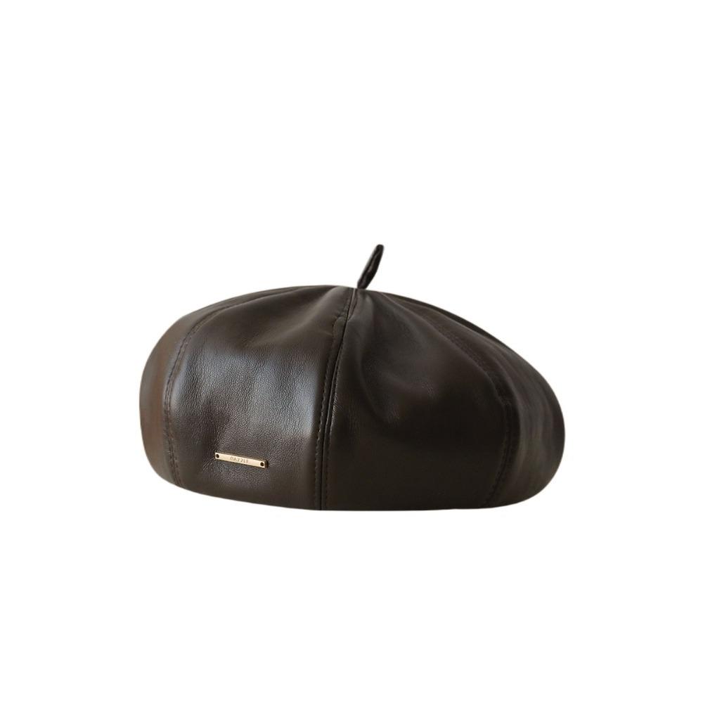 

Корейский стиль ПУ берет Британский стиль Ретро шляпа художника Повседневная восьмиугольная шляпа Женская