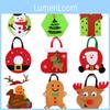 Charming Felt Christmas Handbag With Snowman Gift Box And Santa Claus Designs For Joyful Holidays