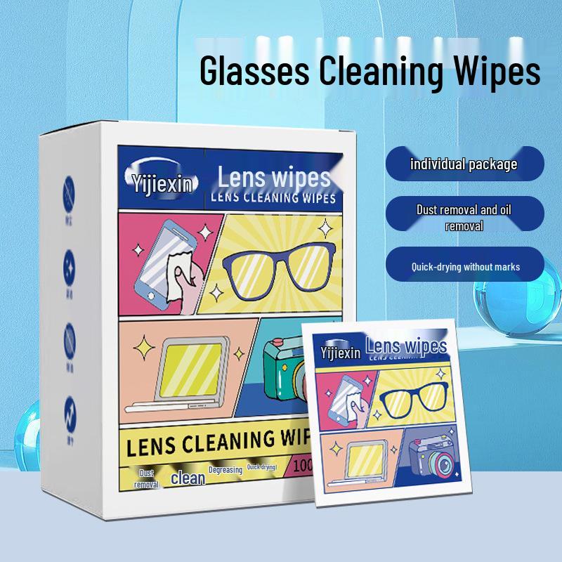 Anti-Fog Quick-Dry Lens & Screen Wipes - Disposable, Oil & Dust Removal