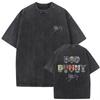 Camiseta Gráfica Bad Bunny Un Verano Sin Ti Vintage Lavada Moda Masculina Oversize Streetwear Femenina Camisetas de Algodón de Alta Calidad