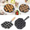 Takoyaki Maker Pan 14 Hole Design Oven Safe Iron No Coating Half Sphere Octopuses Ball Maker For Home Cooking Tool