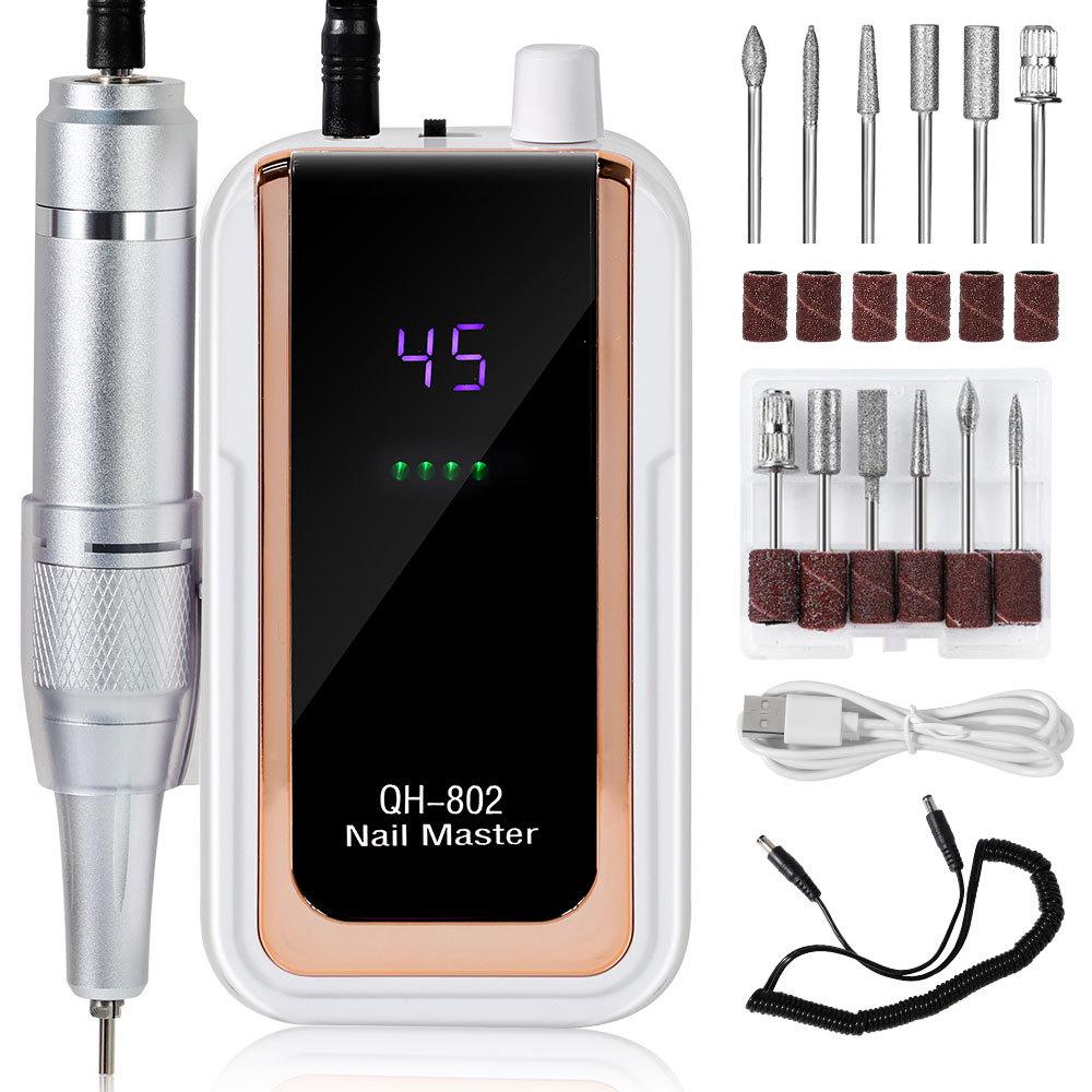 

802 Машинка для маникюра: Портативный, красочный набор для шлифовки поверхности ногтей