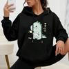 Oversized Women's Hooded Sweatshirt,Summer Nights & Air-Conditioned Rooms