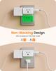 3 Prong To 2 Prong Adapter, LENCENT Plug Extender, Wall Plug Splitter with 3 AC Outlets, Travel Power Adapter for US To Japan Japanese