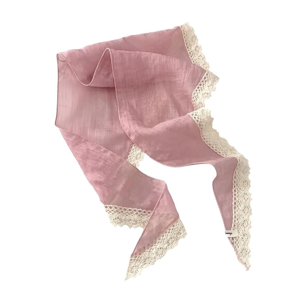 Solid Shawl Wrap Ramie Neckerchief New Headscarf Hair Accessories