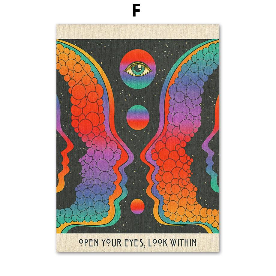 

Психоделический глаз гриб рок-группа ретро бохо настенное искусство скандинавские постеры картины на холсте принты настенные картины для декора гостиной 21x30cm No Framed