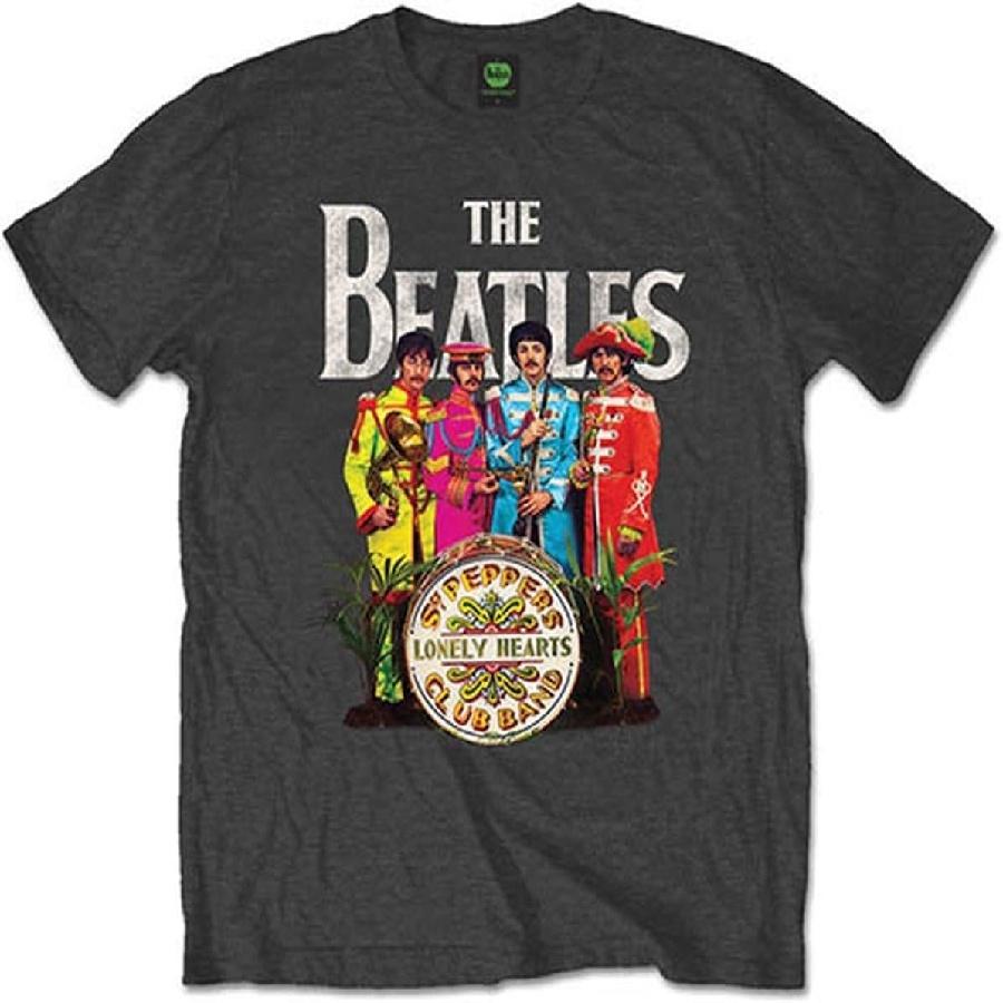 Мужская серая футболка с логотипом группы Beatles S