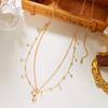 Cadena Cruzada de Doble Capa con Circonita Cúbica Anillo para Ombligo Cadena para la Cintura para Mujer Tono Dorado Cadena Corporal Ajustable Joyería para el Vientre