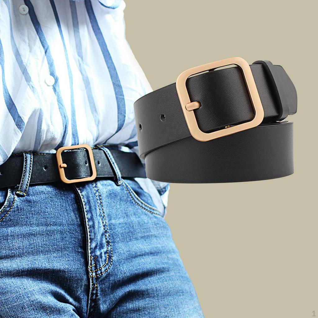 Chic Faux Leather Belt for Women - Stylish Waistband Skirts and Denim