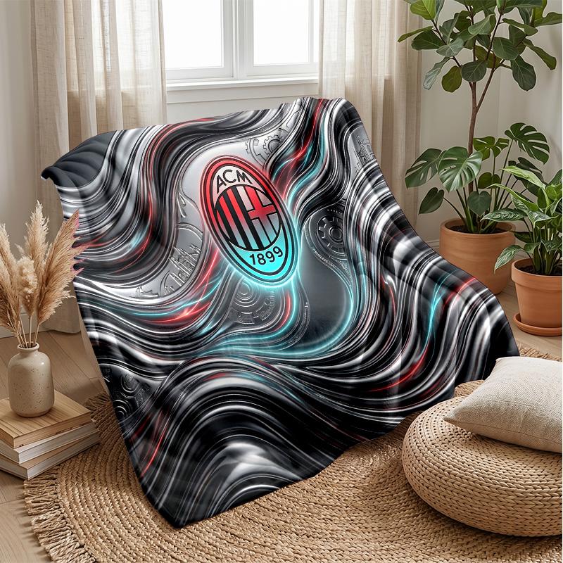 AC Milan Theme blanket Soft Flannel Blanket Plush Throw Blanket Cozy Sofa Bed Blanket for Home Decor