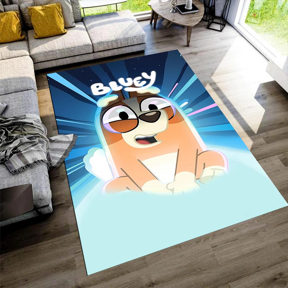 Bluey Fever Adventure Floor Rug Office Rug Perfect for Living Rooms Kitchen Bedrooms Foyer Antislip Carpet Office home decor Best for Christmas