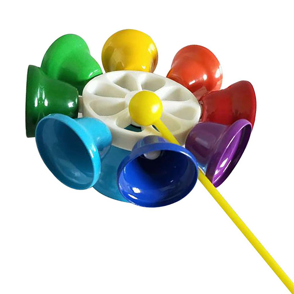 Musical Bell Toy 8 Notes Metal Bells Colorful Musical Toy for Kids Teaching Kindergarten