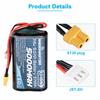RadioMaster 7.4V 5000mAh 2S Lithium Battery for TX16S, MT12, and TX12 MK2 Transmitters with JST-XH and XT30 Connectors