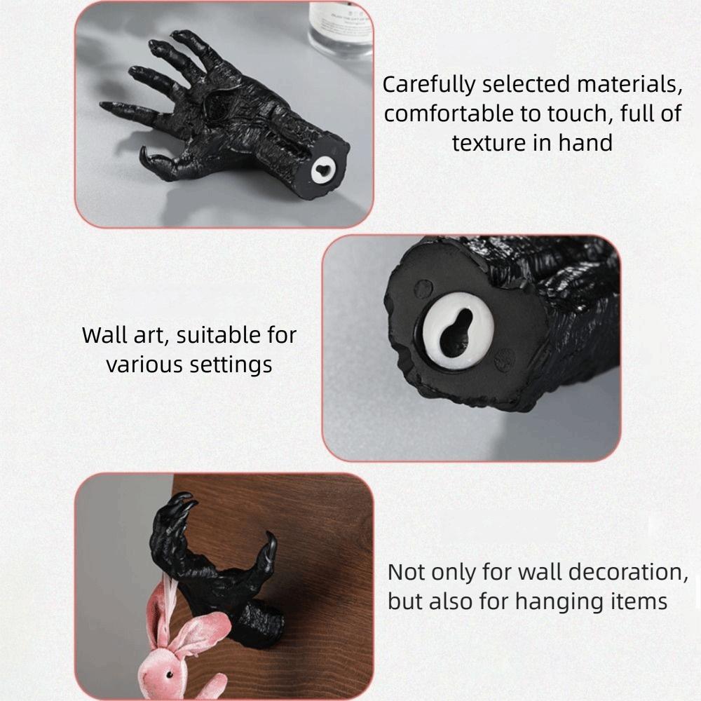 Wall-Mounted Demon Claw Hooks Hanger Horror Props Gothic Halloween Witch Hand Holder  Themed Party