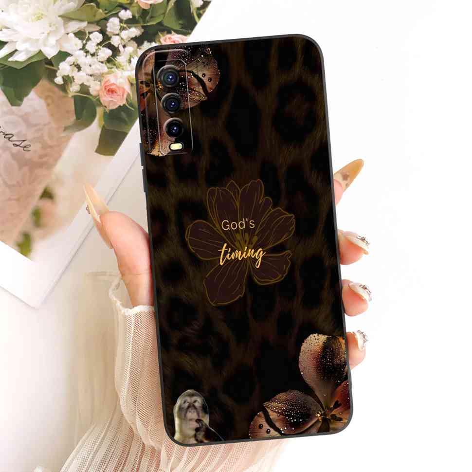 For vivo Y70s 5G Case Luxurious Flower Cartoon Silicone Back Cover For Vivo Y 70s Y51s Y51S V2002A Shockproof Phone Cases Fundas