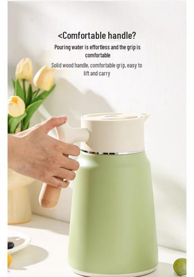 New 316L Stainless Steel Thermos Flask with Red Inner Liner - Large Capacity Warm Household Bottle and Kettle