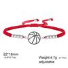 EUEAVAN Basketball Volleyball Baseball Rugby Bracelet Stainless Steel Fashion Geometric Bracelet for Women Men Jewelry Gifts