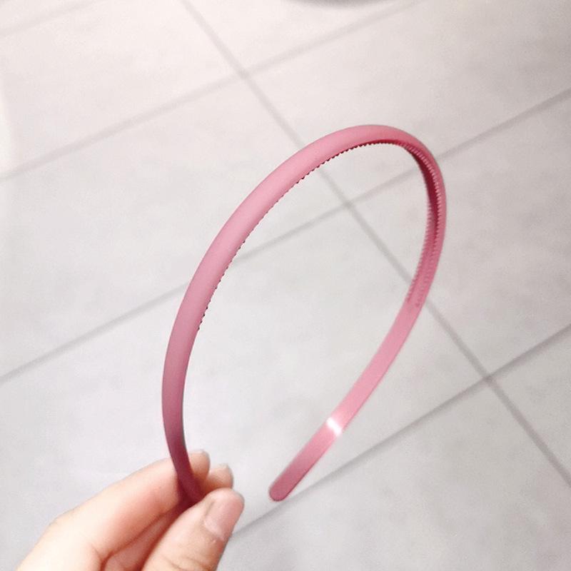 1PC Fashion Frosted Candy Color Thin Plastic Hairbands Women Headband Non-Slip Resin Hair Hoop Holder Turban Hair Accessories