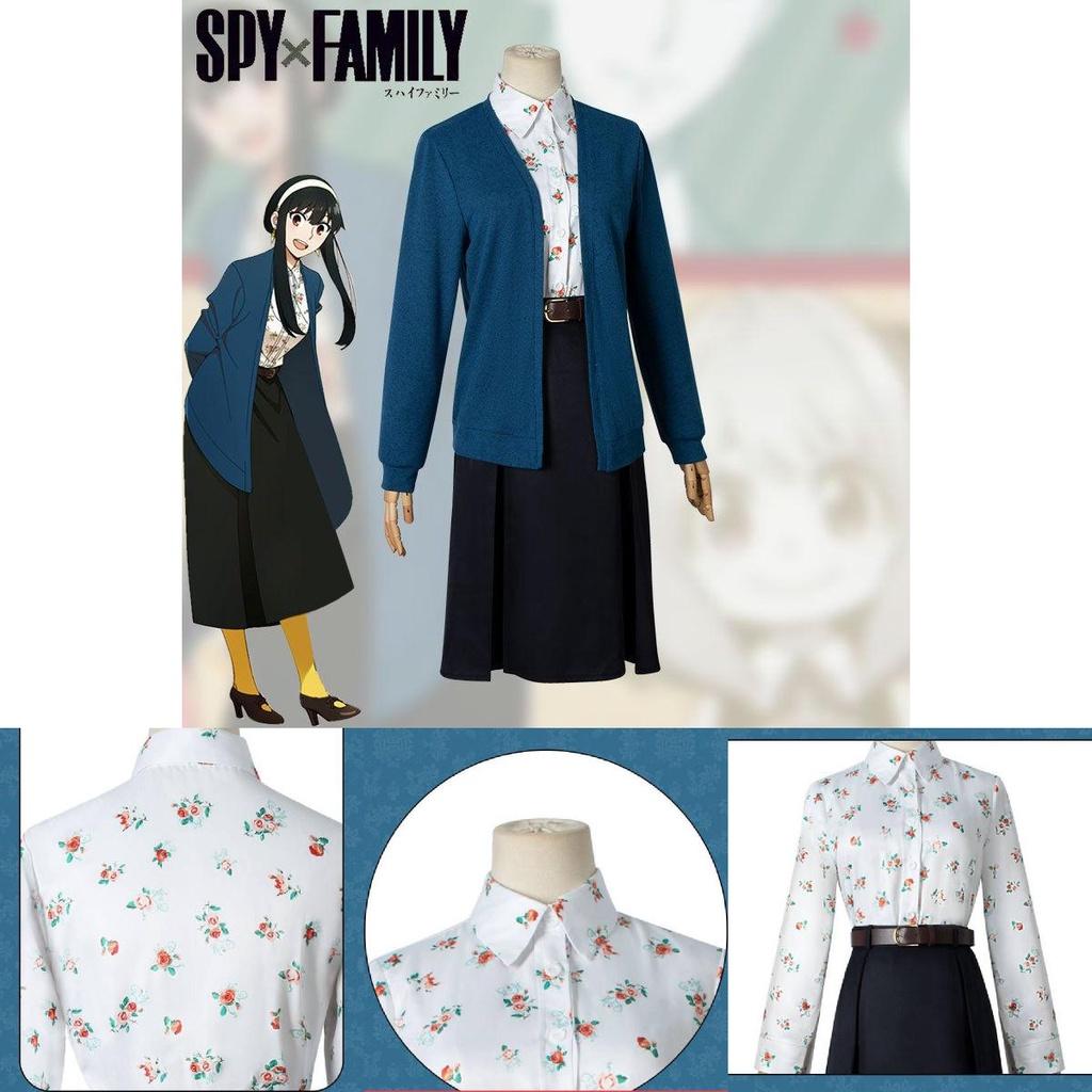 Spy×family Yor Forger Women Cosplay Set Alluring Polyester Dress For Christmas Party