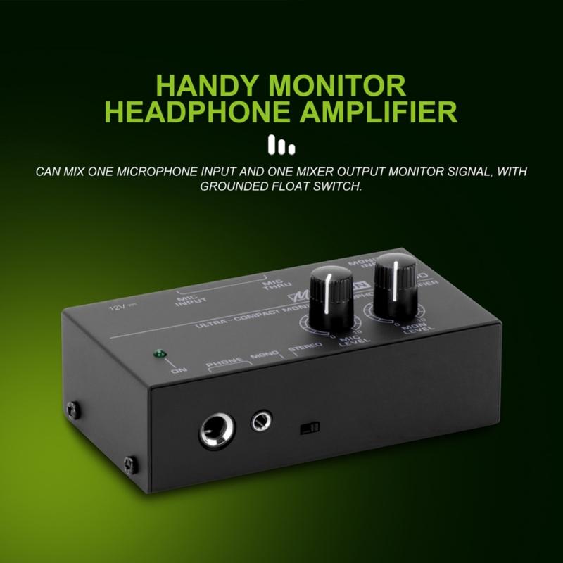 Headphone Amplifier Mixer with Highly Power Headphone Output Perfect for Performers On Stage Low Noise Sound Amplifier