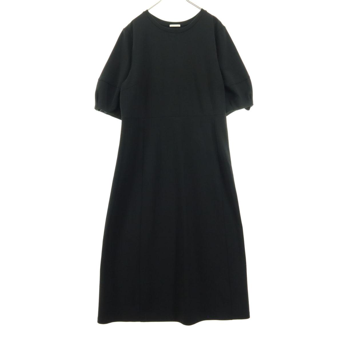

GU Short sleeve Round neck Long dress 3XL black Women Used
