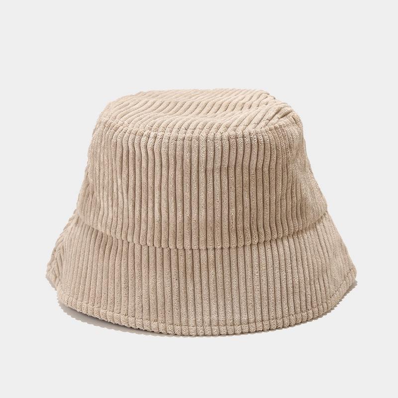 New Women Fall Winter Classic Corduroy Bucket Hat Outdoor Panama Harajuku Fishing Bucket Hats for Female Male Unisex Casual Cap
