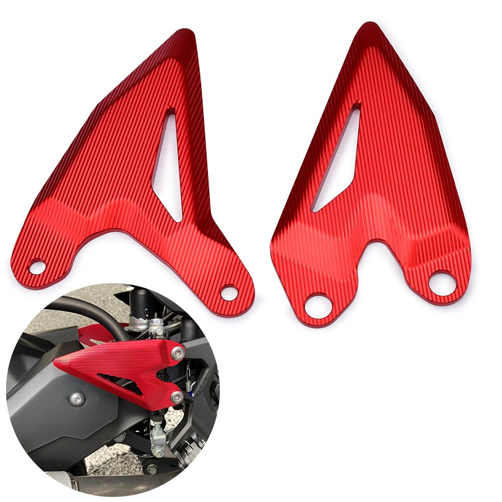 LEDISHUN Foot Peg Heel Plate Guard Protector Foot Pegs For Kawasaki Ninja 400 Z400