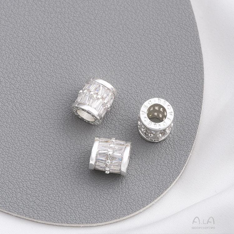 14K Gold-Plated Zircon Spacer Beads for DIY Jewelry