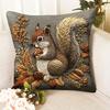 Squirrel Pillow Cover: Nature's Artistry for Your Home Sofa Cushion Cover, Home Decoration, 2D Printing