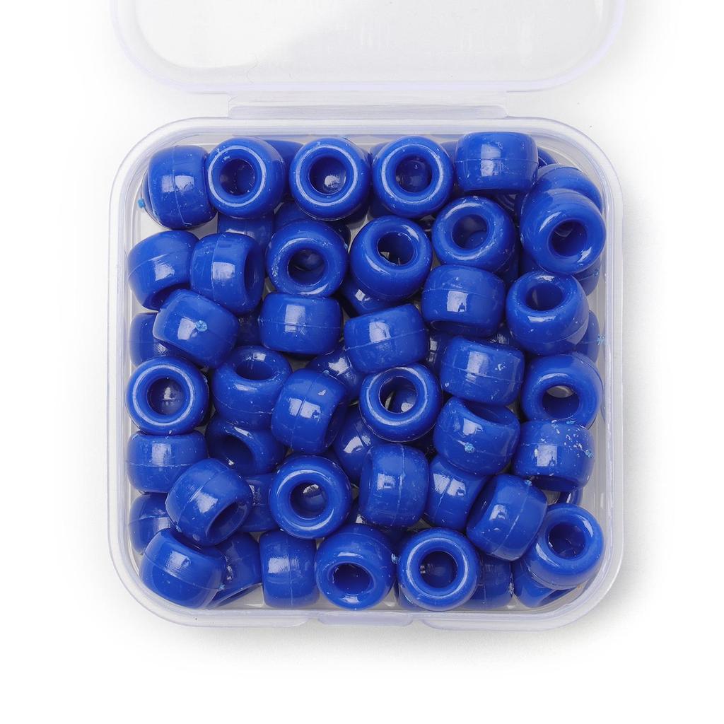 80 peças/caixa 6x9mm Contas de pônei coloridas a granel Contas espaçadoras soltas para fazer acessórios de joias Artesanato faça você mesmo